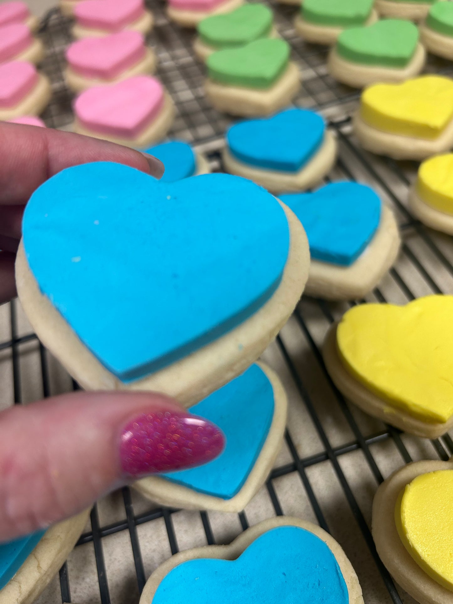 Rolled Buttercream Mini Heart Set